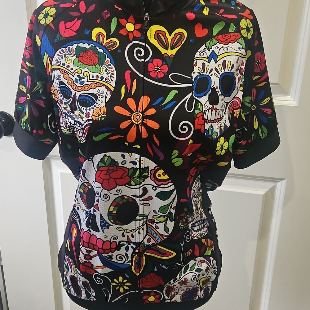 Weimostar Colorful Day of the Dead Cycling Jersey - Picture 5 of 7